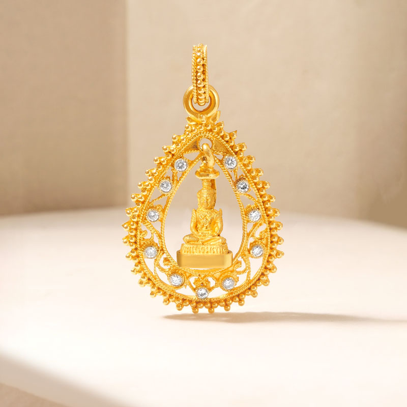 จี้พระแก้วมรกต เนื้อทองคำ (พิมพ์จิ๋ว) ปี 2538