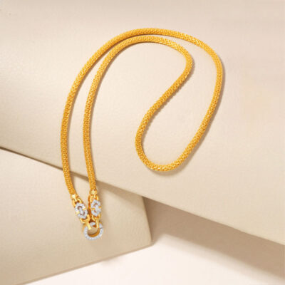 ‘MARTIN’ สร้อยคอทองคำ 99.99% ลวดลายถักเถาวัลย์
