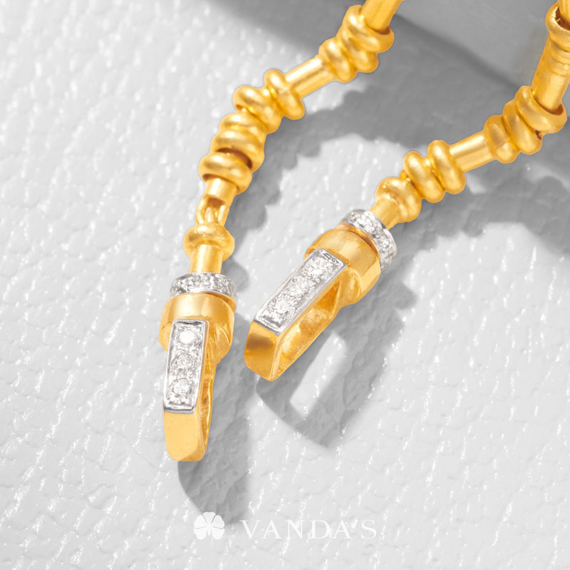 ‘ABACUS’ สร้อยคอทองคำ 99.99% ขั้วเพชร ดีไซน์ปล้องลูกคิด - Image 4