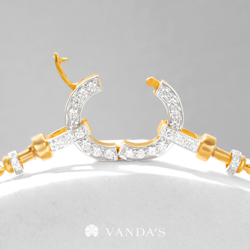 ‘ABACUS’ สร้อยคอทองคำ 99.99% ขั้วเพชร ดีไซน์ปล้องลูกคิด - Image 5