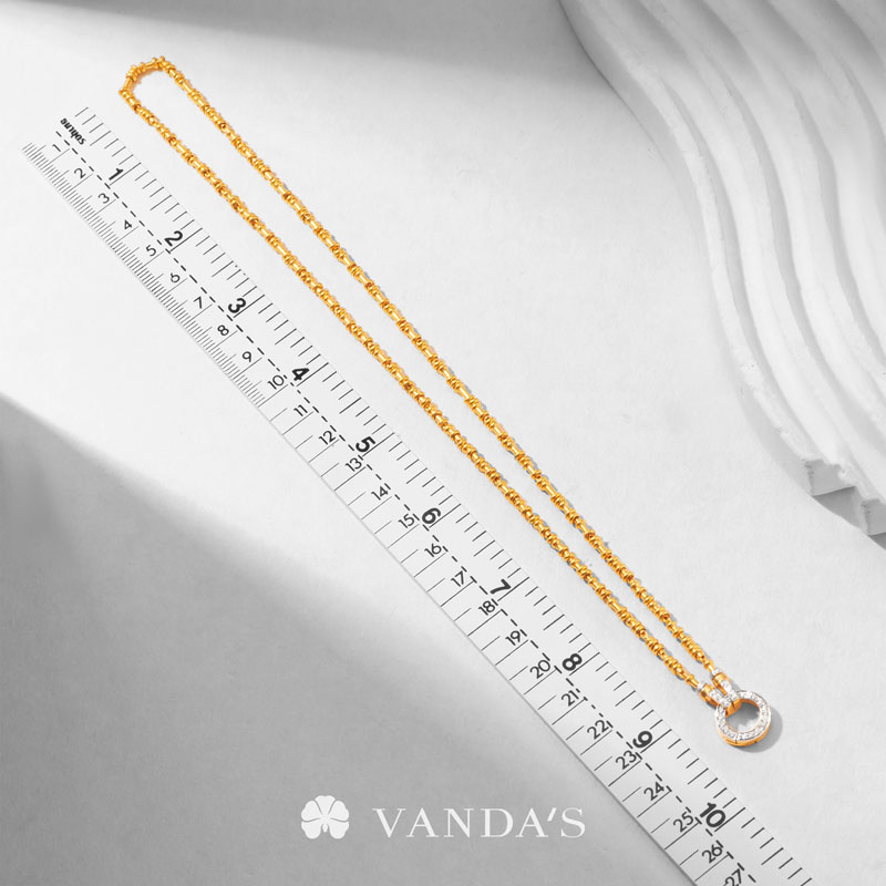 ‘ABACUS’ สร้อยคอทองคำ 99.99% ขั้วเพชร ดีไซน์ปล้องลูกคิด - Image 7