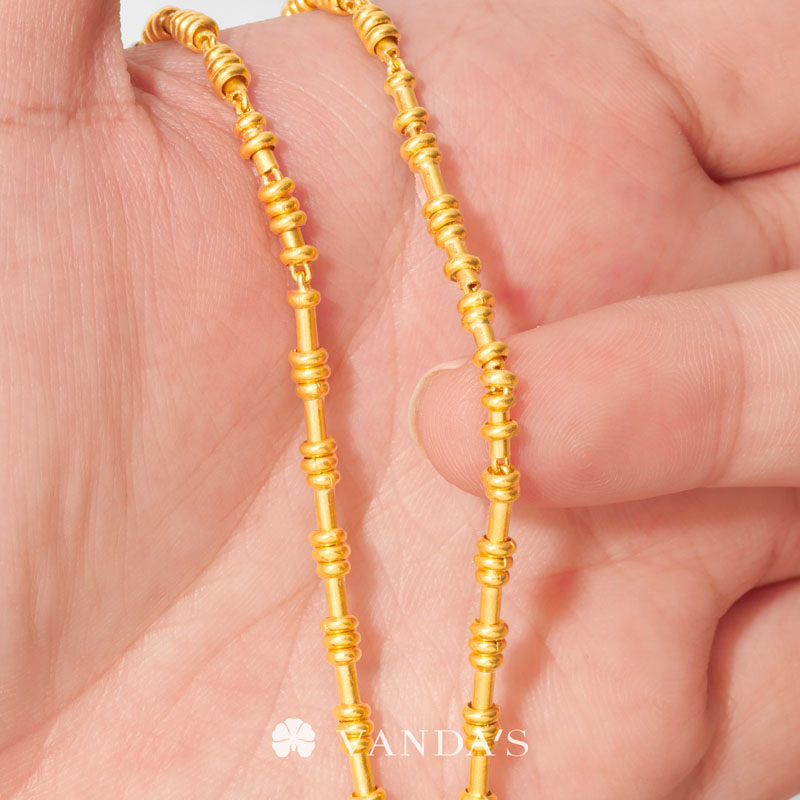 ‘ABACUS’ สร้อยคอทองคำ 99.99% ขั้วเพชร ดีไซน์ปล้องลูกคิด - Image 9