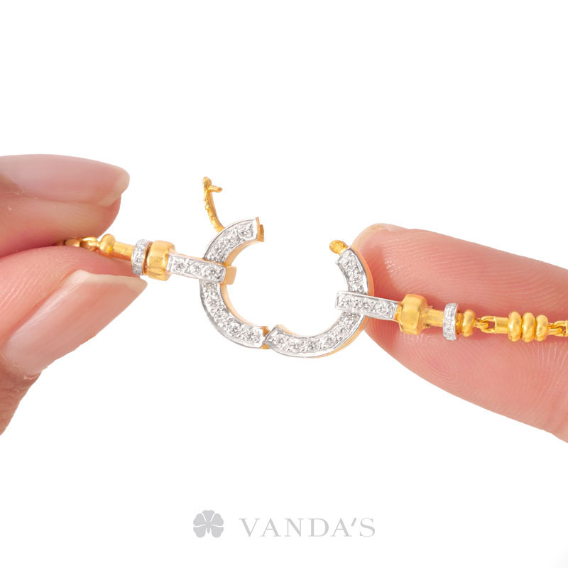 ‘ABACUS’ สร้อยคอทองคำ 99.99% ขั้วเพชร ดีไซน์ปล้องลูกคิด - Image 10