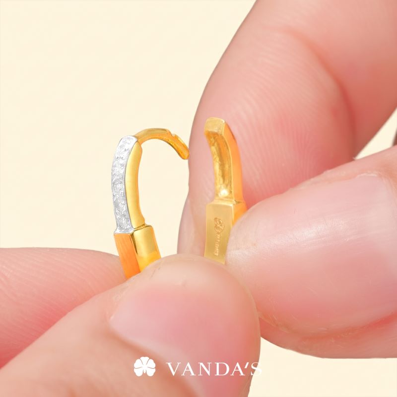 ต่างหูเพชรแท้ ดีไซน์ Lock - Image 5