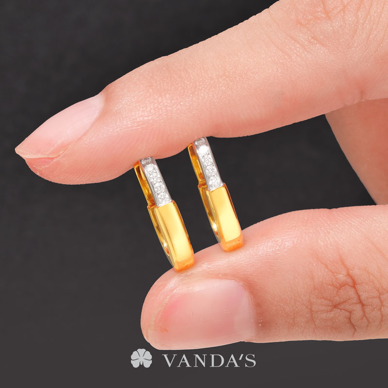 ต่างหูเพชรแท้ ดีไซน์ Lock - Image 11