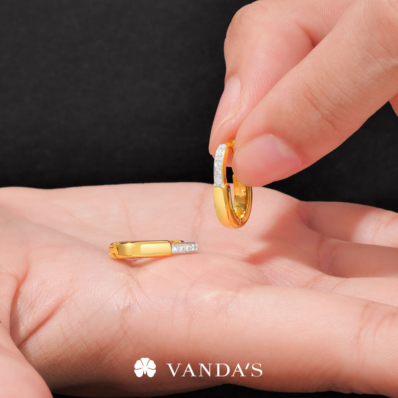 ต่างหูเพชรแท้ ดีไซน์ Lock - Image 12