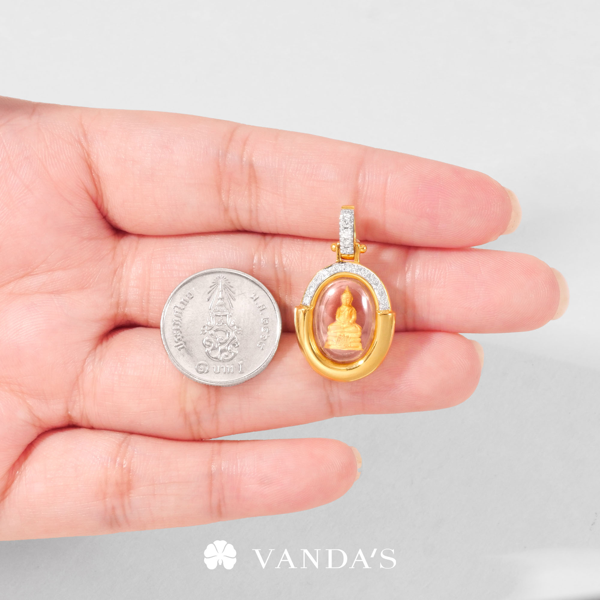 จี้หลวงพ่อโสธร อุดมโชคโภคทรัพย์ ปี 2550 รูปทรงไข่ ดีไซน์ LOCK - Image 7