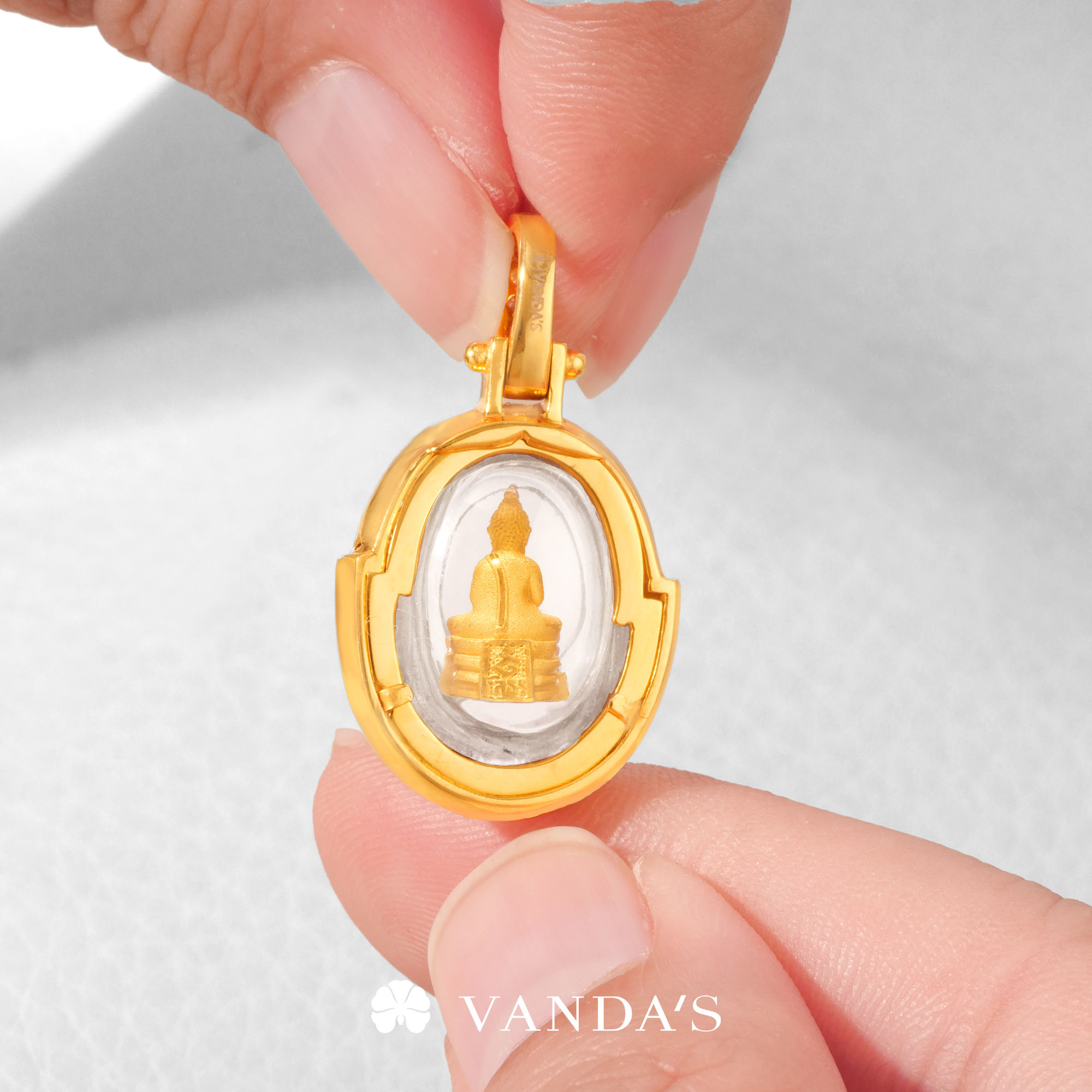 จี้หลวงพ่อโสธร อุดมโชคโภคทรัพย์ ปี 2550 รูปทรงไข่ ดีไซน์ LOCK - Image 6