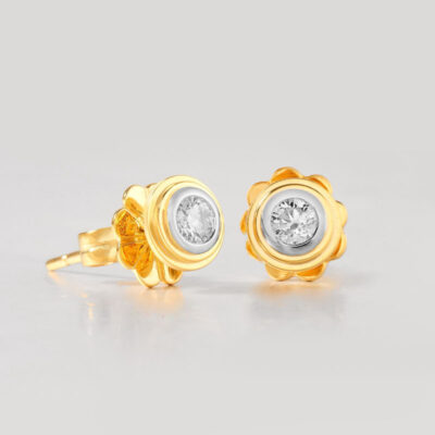 'TIER' ต่างหูเพชร สี Classic Gold(0.30 กะรัต)